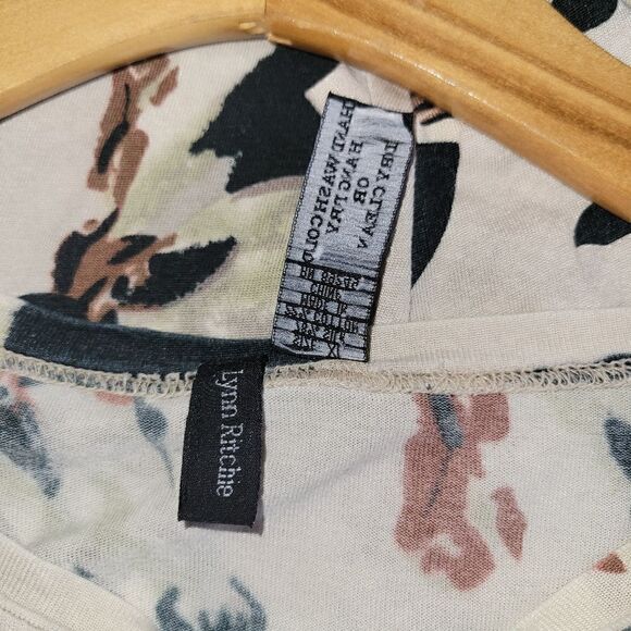 Lynn Ritchie Silk Blend Horse Animal Print Print 3/4 Sleeve Top XL - Picture 10 of 10